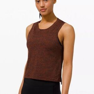 Lululemon Train to Be Muscle Tank Top Camo Dot Camo Dark Terracotta Black Size 8